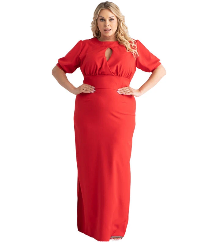 Avondjurk Met Druppelvormige Halslijn En Lange ARATA-split Aan De Zijkant 3 Avondjurk Met Druppelvormige Halslijn En Lange ARATA-split Aan De Zijkant