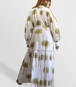 'Mariana Palm' Jurk -VivaMode Winkel 07b5bc38c61f4313a7689d25a00c61ac