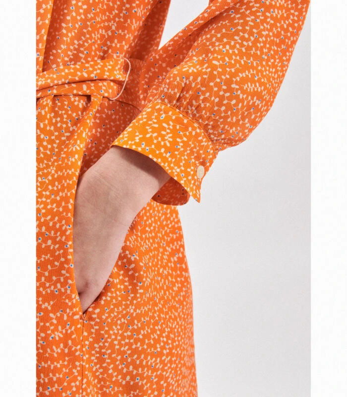 Seidensticker Jurk Bloemen Lange Mouwen V-Hals 6 Seidensticker Jurk Bloemen Lange Mouwen V-Hals - Afbeelding 4