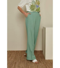 Wijde Broek In Muntgroen