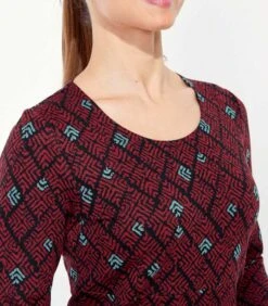 Bedrukte Rechte Jurk WABI -VivaMode Winkel 0b47a2e3e61f49a7924cea1787fad947