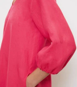 Marc O'Polo Korte Linnen Jurk Met V-hals -VivaMode Winkel 100dc1dcd24d41a09bb69c1abd64290c