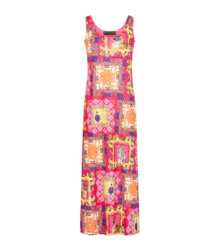 Lange Jurk Met Tijgerprint SHIVA 3 Lange Jurk Met Tijgerprint SHIVA