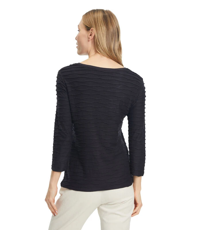 Betty Barclay Shirt Met Ronde Hals Met Golvende Structuur 4 Betty Barclay Shirt Met Ronde Hals Met Golvende Structuur - Afbeelding 2