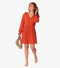 OXBOW Korte Overslagjurk Met Lange Mouwen O1DEOLINDA -VivaMode Winkel 15e8dc4d1ed2419cab4d1ad17d5018e3