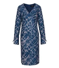 Geometrische Print V-hals Shift Jurk -VivaMode Winkel 1997260cb5d04051a763ab7e804f7da1