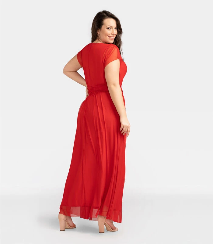 Exclusieve Lange Plus Size Tule Jurk MANUELA 5 Exclusieve Lange Plus Size Tule Jurk MANUELA - Afbeelding 3