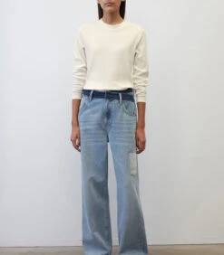 Longsleeve Met Geribde Ronde Hals