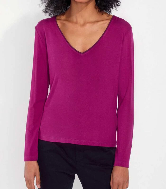 Vloeiend T-shirt Met V-hals JAIPUR 4 Vloeiend T-shirt Met V-hals JAIPUR - Afbeelding 2