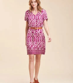 Korte Jurk In Print Met Basis In Ecovero™-viscose,