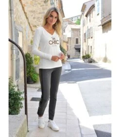 VERY CHIC Modal Tshirt Met Lange Mouwen -VivaMode Winkel 2778c78c62ae4d9d9dedba17f71c287a