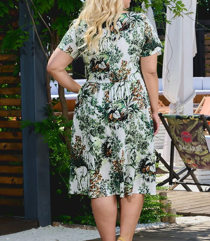 MARIA Wijd Uitlopende Jurk 6 MARIA Wijd Uitlopende Jurk - Afbeelding 4