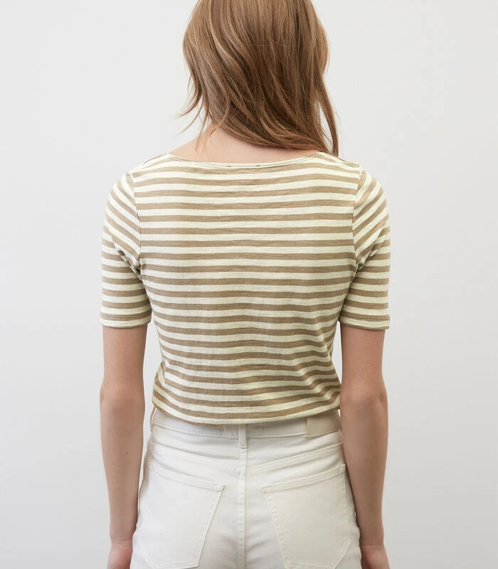 Marc O'Polo Gestreept T-shirt Slim 4 Marc O'Polo Gestreept T-shirt Slim - Afbeelding 3