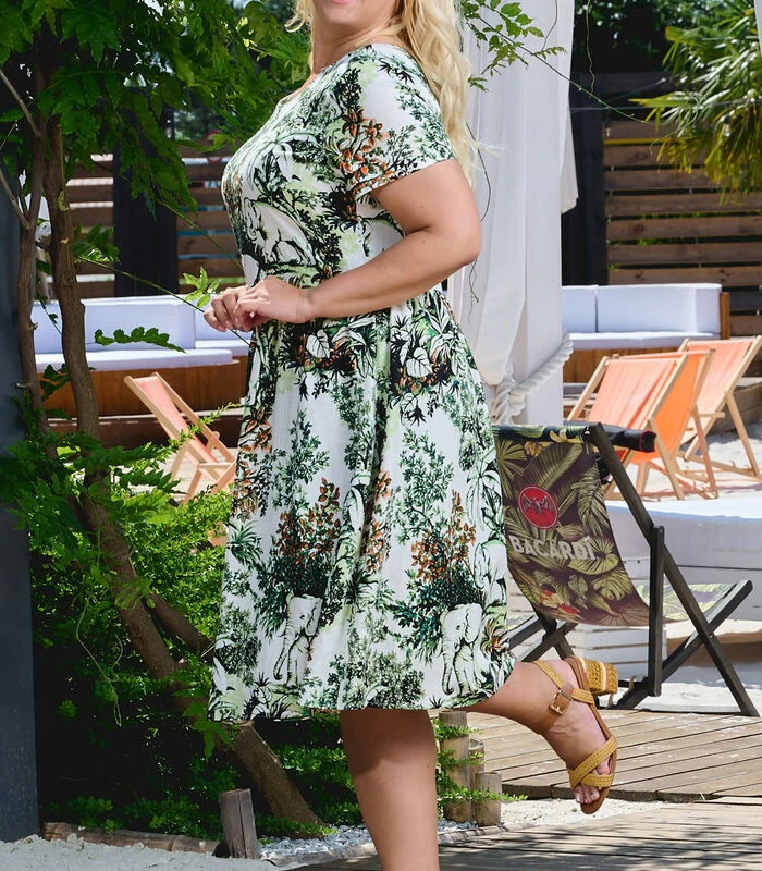 MARIA Wijd Uitlopende Jurk 5 MARIA Wijd Uitlopende Jurk - Afbeelding 3