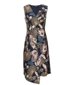 Mid-length Wikkeljurk Met Verenprint -VivaMode Winkel 2c25f3d7c9174c7985fbe5f630e320d8