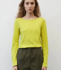 Marc O'Polo Shirt Met Lange Mouwen Met Boothals Regular