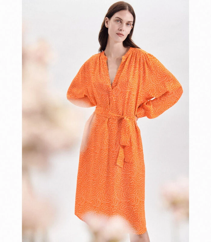 Seidensticker Jurk Bloemen Lange Mouwen V-Hals 7 Seidensticker Jurk Bloemen Lange Mouwen V-Hals - Afbeelding 5