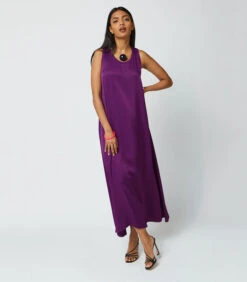 RODIER Lange Satijnen Jurk