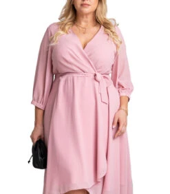 NATALY Wijd Uitlopende Chiffon Jurk