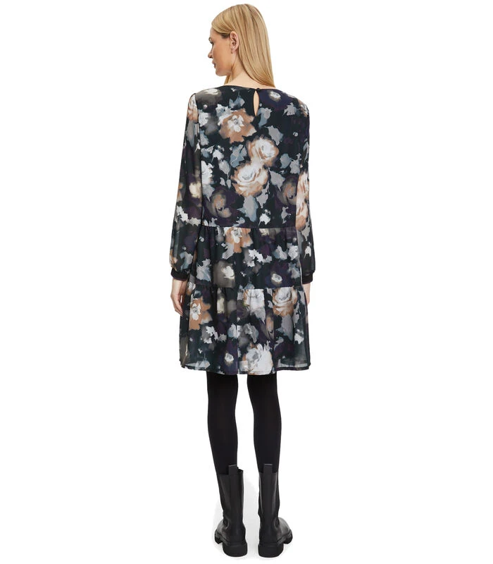 Betty Barclay Chiffon Jurk Met Stroken 4 Betty Barclay Chiffon Jurk Met Stroken - Afbeelding 2