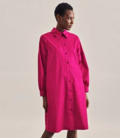 Seidensticker Jurk Uni Lange Mouwen Kraag