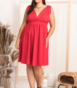 Jurk Met Wijde Halslijn, Wijd Uitlopend MERLIN -VivaMode Winkel 54e18bc3caa94d2c928df7247a309973