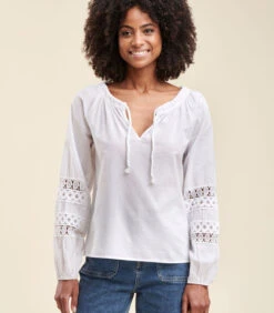 Losse Top In Katoenvoile -VivaMode Winkel 5691b392ba7644f5946aa2f240abd5d7