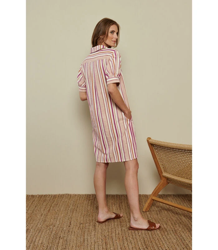 Hemdsjurk Met Strepen 4 Hemdsjurk Met Strepen - Afbeelding 2