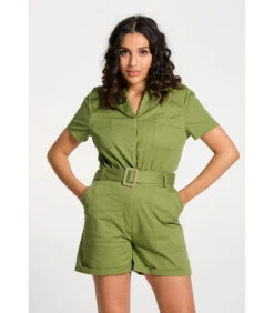 Combi-short Met Bouttonière En Riem