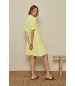 Gele Hemdsjurk -VivaMode Winkel 5c2b6339c19443a68134c2117fe5c59c