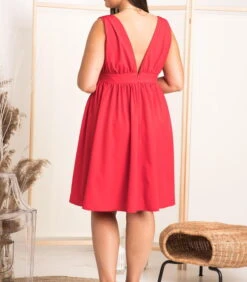 Jurk Met Wijde Halslijn, Wijd Uitlopend MERLIN -VivaMode Winkel 5e151f0088f44227b12d5aa390f0883e