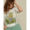Ecru T-shirt Met Tropische Print -VivaMode Winkel 5ee7e7ded3fc4888b246535b2a50f396