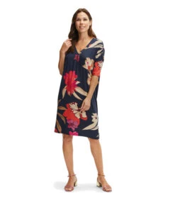 Betty Barclay Jersey Jurk Met V-hals -VivaMode Winkel 62facef2263f4407bf9616c0e8f9094a