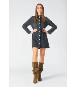 LE TEMPS DES CERISES Jurk Recht Van Jeans HILLS -VivaMode Winkel 634ca36759794e83b785bbbf92c019c4