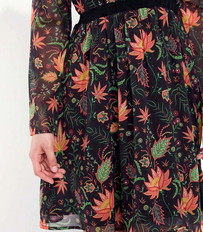 Vloeiende Jurk Bedrukte Sluier DASKAL 7 Vloeiende Jurk Bedrukte Sluier DASKAL - Afbeelding 5