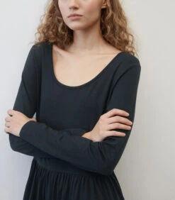 Marc O'Polo Jersey Jurk Met Wijde Rok -VivaMode Winkel 66272e47350d4ef4a14459b60f2591e0