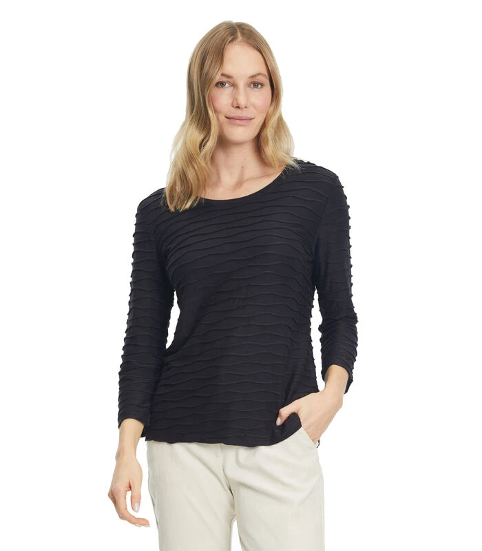 Betty Barclay Shirt Met Ronde Hals Met Golvende Structuur 3 Betty Barclay Shirt Met Ronde Hals Met Golvende Structuur