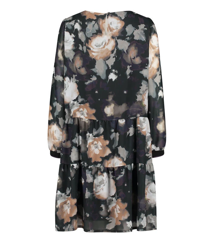 Betty Barclay Chiffon Jurk Met Stroken 6 Betty Barclay Chiffon Jurk Met Stroken - Afbeelding 4