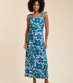 Licht Uitlopende Maxi-jurk Met Bloemenprint