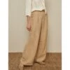 Wijde Broek In Een Beige Linnenmix -VivaMode Winkel 7a449d53f0544e598d80fc02c2565728