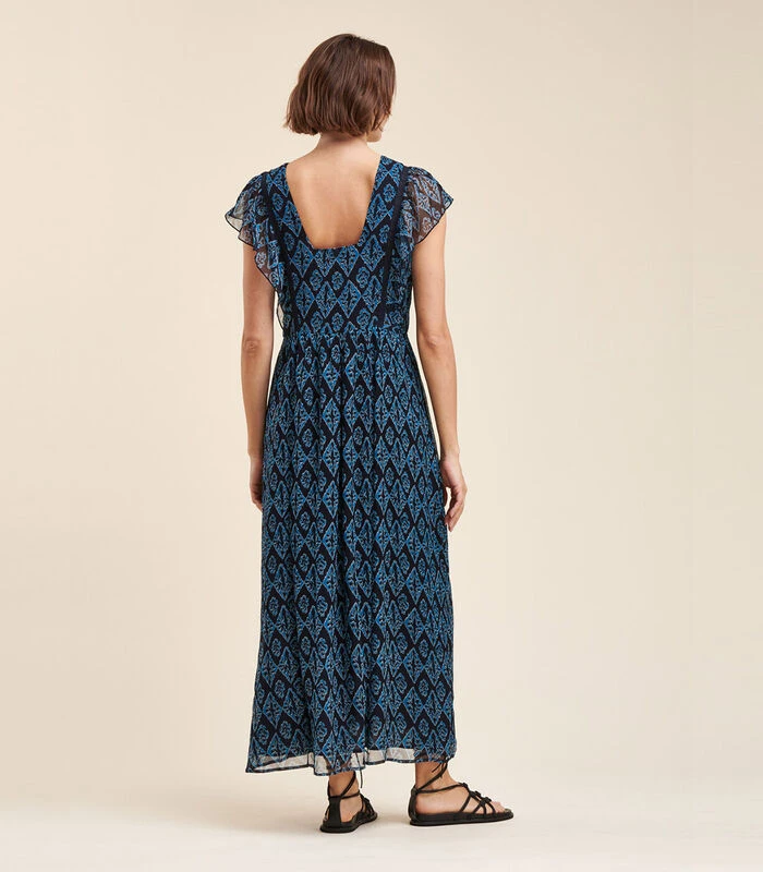 Bedrukte Voile Maxi-jurk 5 Bedrukte Voile Maxi-jurk - Afbeelding 3