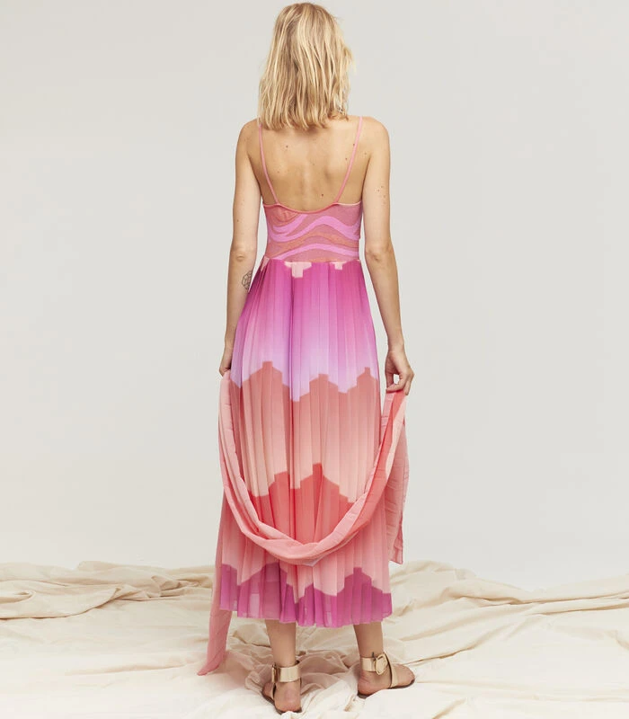 REIMS Geplooide Jurk En Foulard 4 REIMS Geplooide Jurk En Foulard - Afbeelding 2