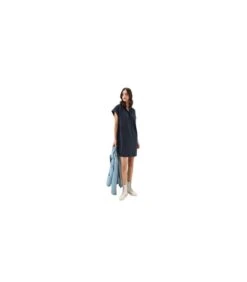 Woolrich Poplin Medium Dress M.Blue CFWWDR01323989 -VivaMode Winkel 7d83fb13c1674350aaa32deeef1ac38d