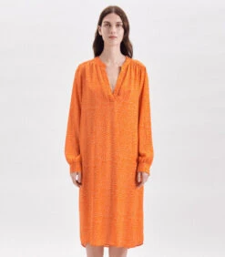 Seidensticker Jurk Bloemen Lange Mouwen V-Hals