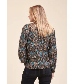 Bloem -Gedrukte Top -VivaMode Winkel 81f29e93c8ec49098392dbd258982dc5