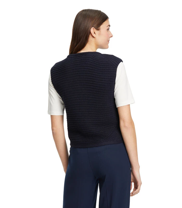 Betty Barclay Grofgebreide Vest Zonder Mouw 4 Betty Barclay Grofgebreide Vest Zonder Mouw - Afbeelding 2