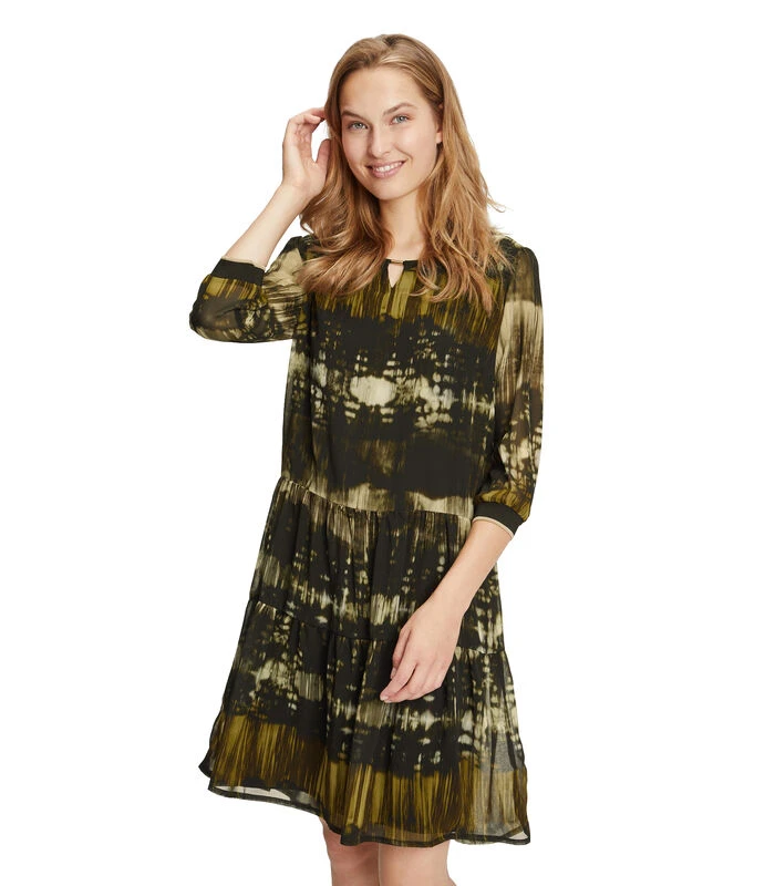 Betty Barclay Chiffon Jurk 3/4e-mouwen 3 Betty Barclay Chiffon Jurk 3/4e-mouwen