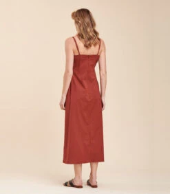 Lange Jurk Van Katoen Met Dunne Bandjes -VivaMode Winkel 8b6987532064409d88d13741a9335100