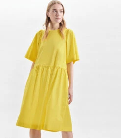 Seidensticker Jurk Uni Korte Mouwen Ronde Hals