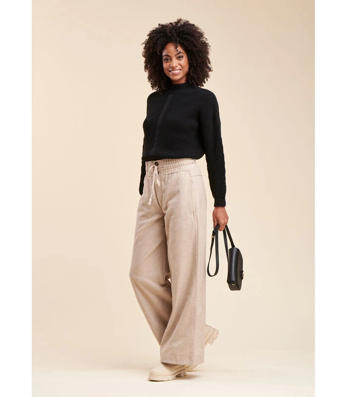 Gemengde Wollen Spanten Broek 3 Gemengde Wollen Spanten Broek